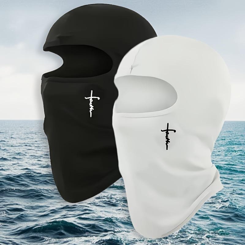 Running Gear Cool - Summer UV Shield Cross Embroidery Balaclava