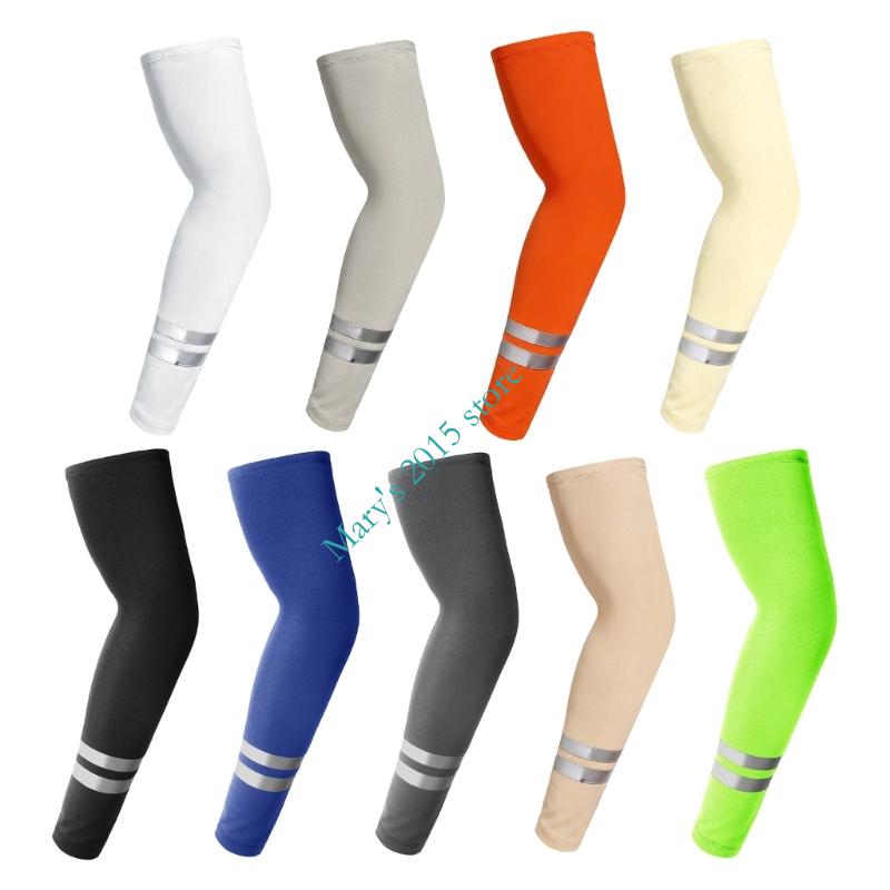 Running Gear Outdoor - 45cm Reflective Sun Arm Sleeves Pair