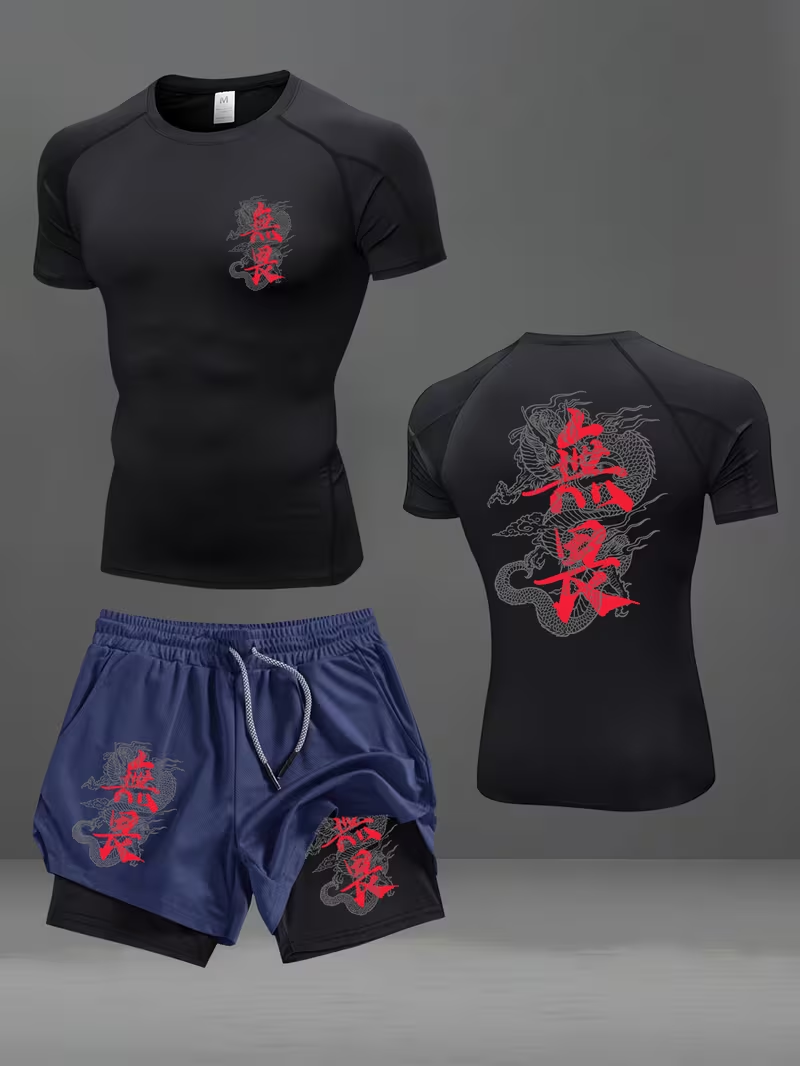 New men's slim fit suit quick  - огляд і ціна Running Gear