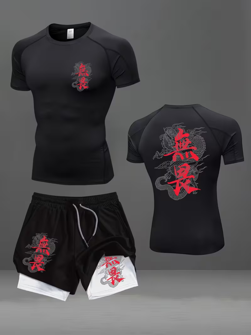 New men's slim fit suit quick  - огляд і ціна Running Gear