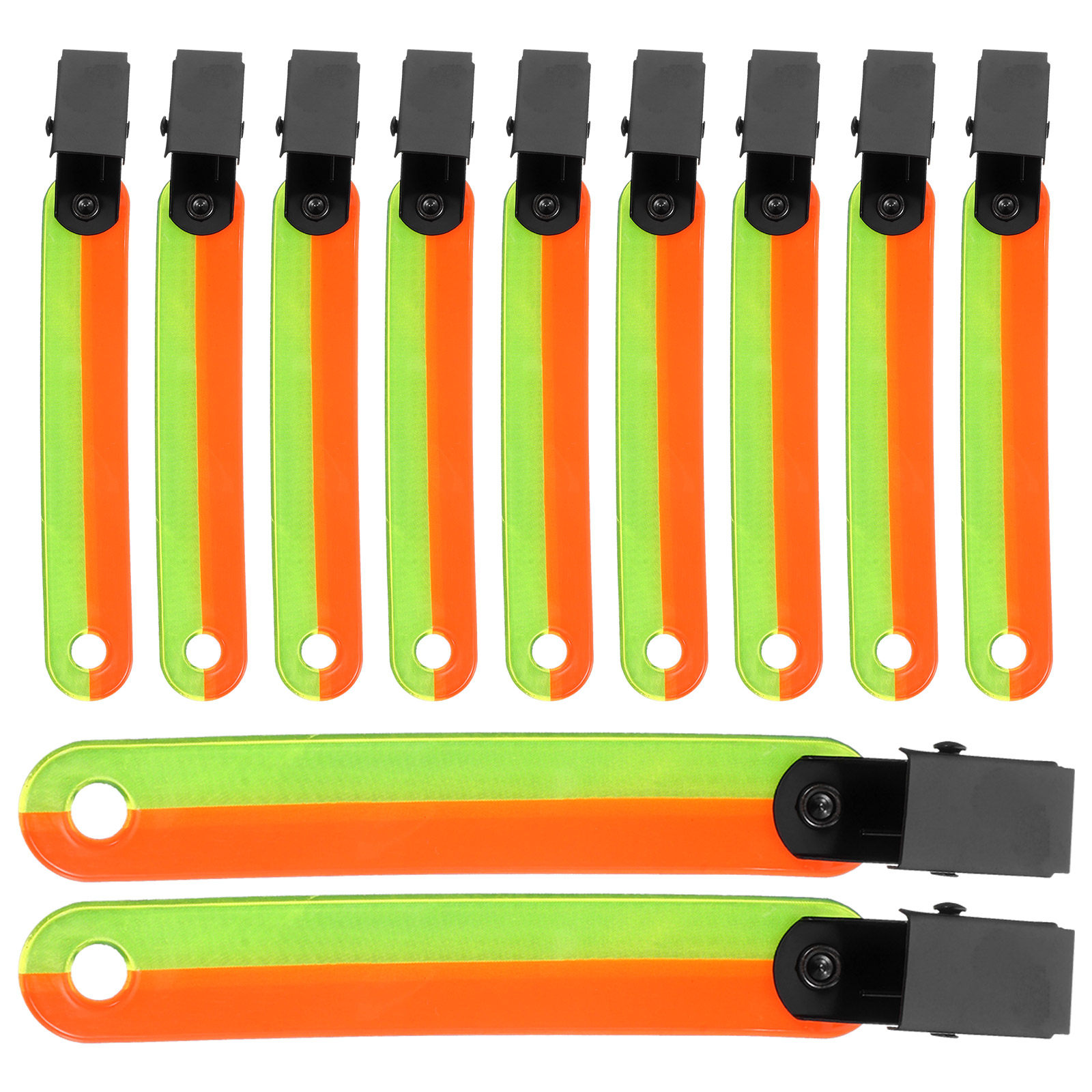 12Pcs Reflective Clip Fluoresc - огляд і ціна Running Visibility Gear