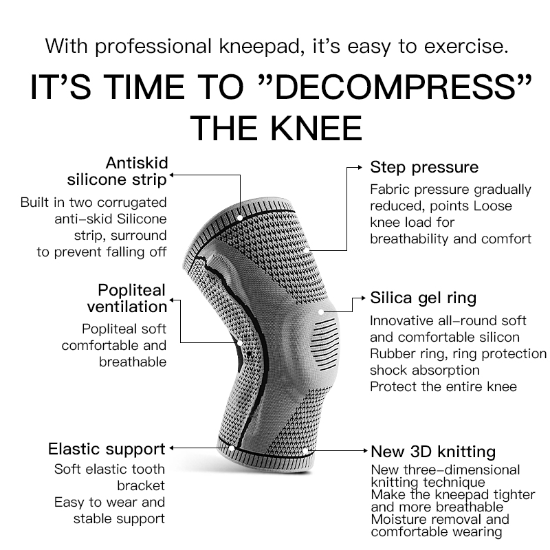  Elastic Silicone Knee Brace N - огляд і ціна Running Gear Cool