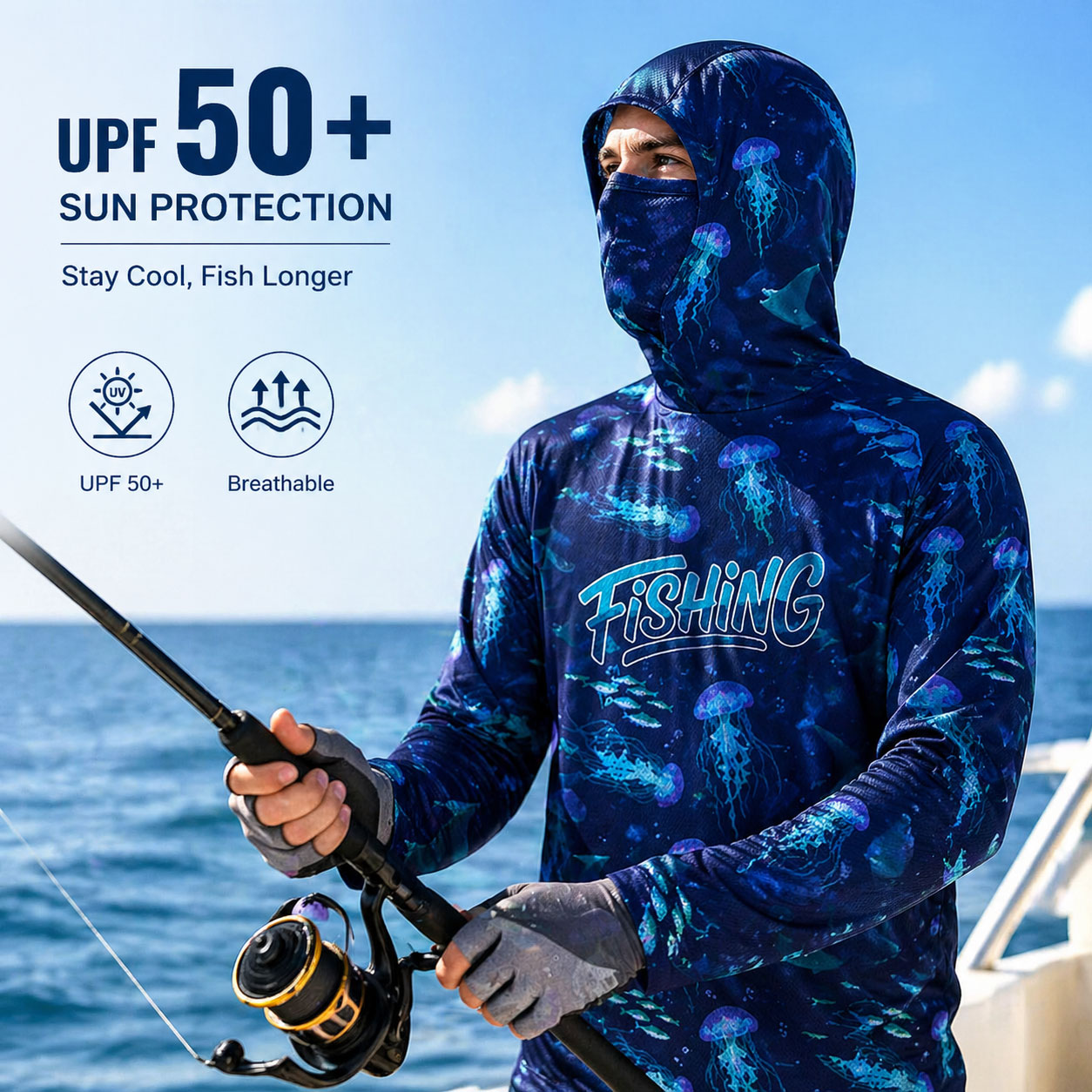 Fishing Hood Riding Tops Wear  - огляд і ціна Running Gear Outdoor